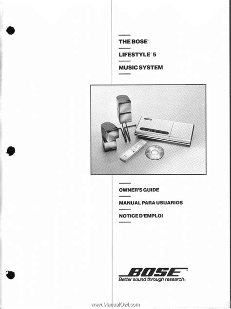 Bose Lifestyle 5 Service Manual Circa 1994