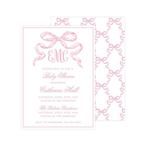 Bow Invitation Template Free