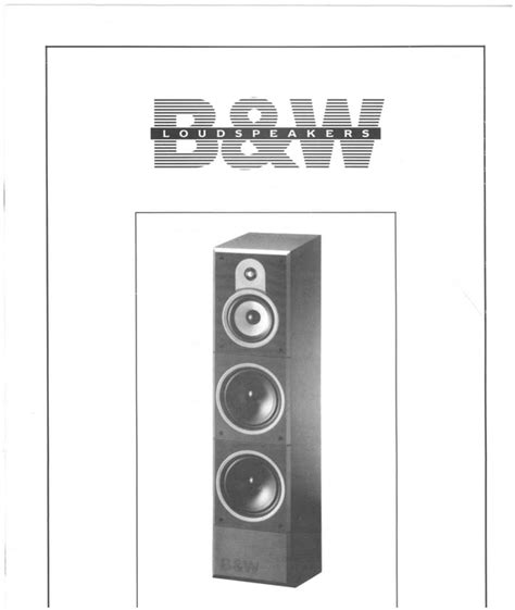 Bowers Wilkins B W Dm 640 600 Series Service Manual