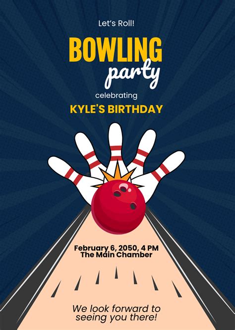 Bowling Party Invitations Templates Free