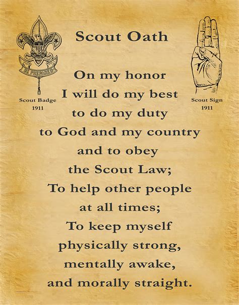 Boy Scout Oath And Law In Sign Language Printable