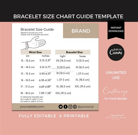 Bracelet Measurement Chart
