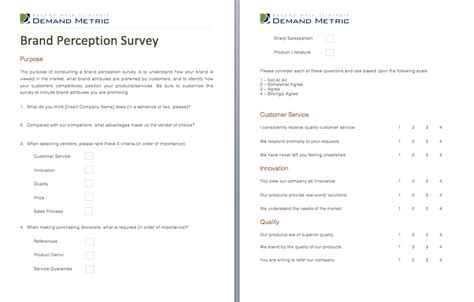 Brand Perception Survey Template
