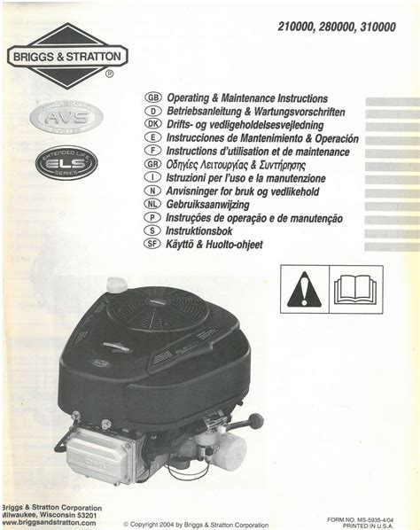 Briggs And Stratton Engine Manual