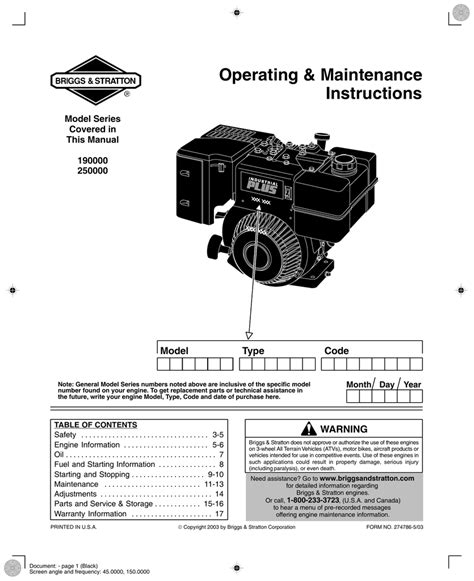 Briggs And Stratton Factory Manuals