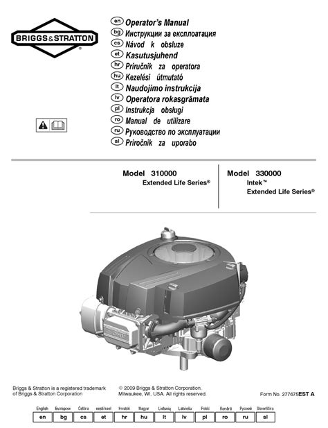 Briggs And Stratton Repair Manual Model 330000