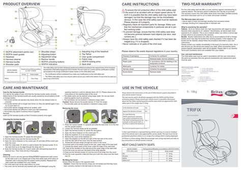 Britax Chaperone Car Seat User Manual