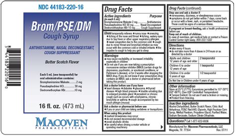 Bromphen Pse Dm Dosage Chart