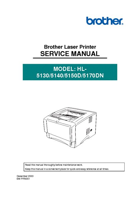 Brother Hl 5130 Hl 5140 Hl 5150d Service Manual