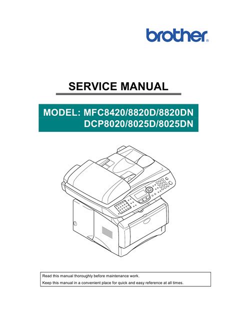 Brother Mfc 8420 Mfc 8820d Mfc 8820dn Service Manual