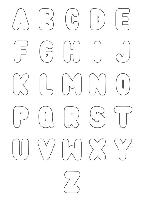 Bubble Letter Printable