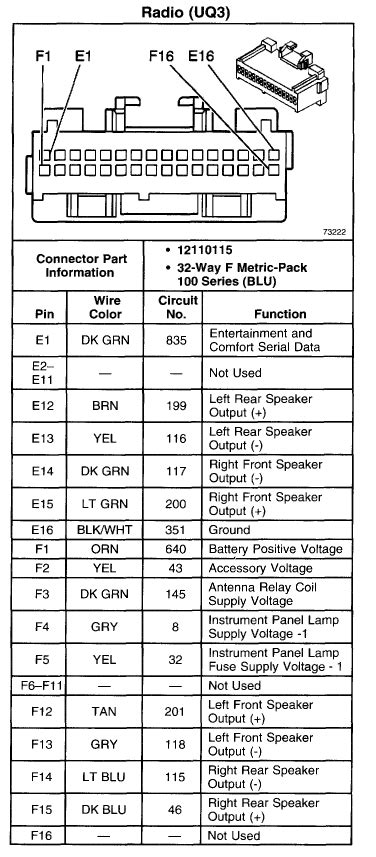 Buick Speaker Wiring Diagram