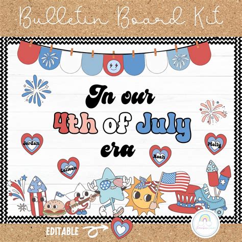 Bulleton Covers For July 4 Free Printable