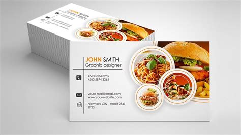 Business Card Template For Catering Services