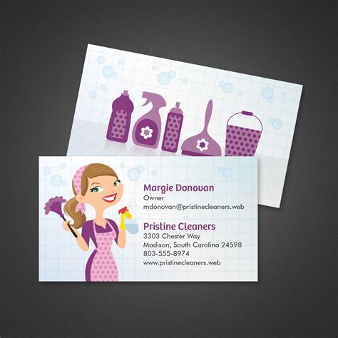 Business Cards For Cleaning Service Template