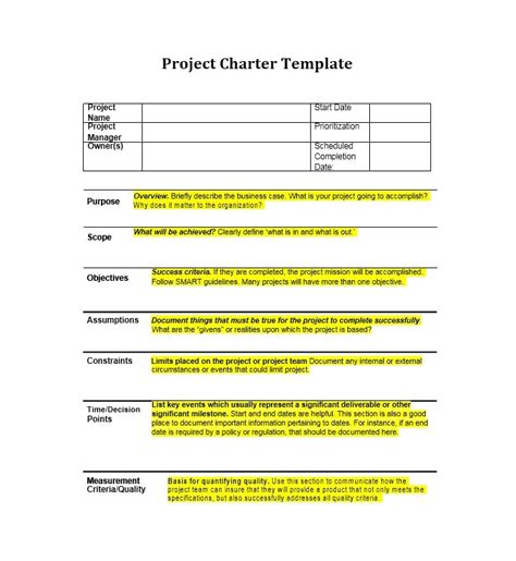 Business Charter Template