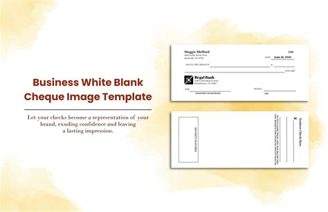 Business Cheque Template