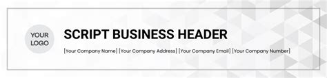Business Header Template