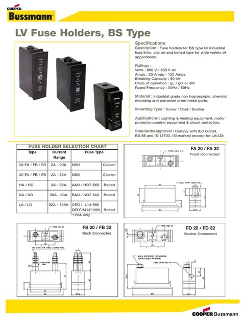 Bussmann Fuse Holder Catalog
