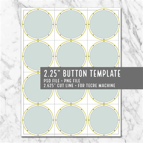 Button Photoshop Template