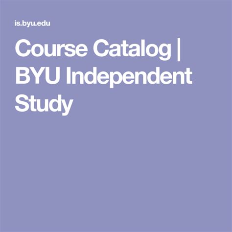 Byu Mba Course Catalog