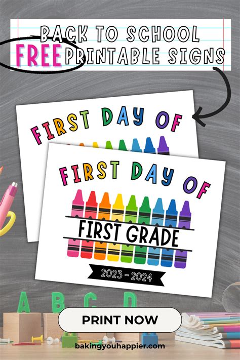 Cactus First Day Of School Sign Free Printable