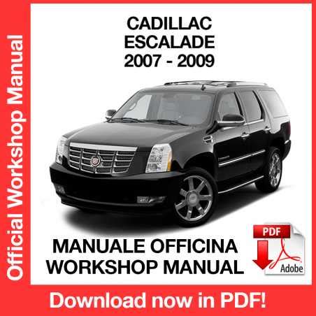 Cadillac Escalade Service Repair Shop Manual 2008 2009