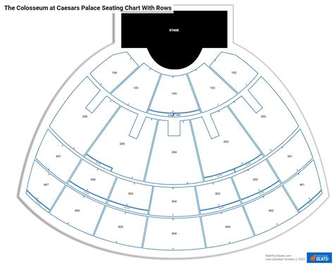 Caesars Palace Seating Chart With Seat Numbers