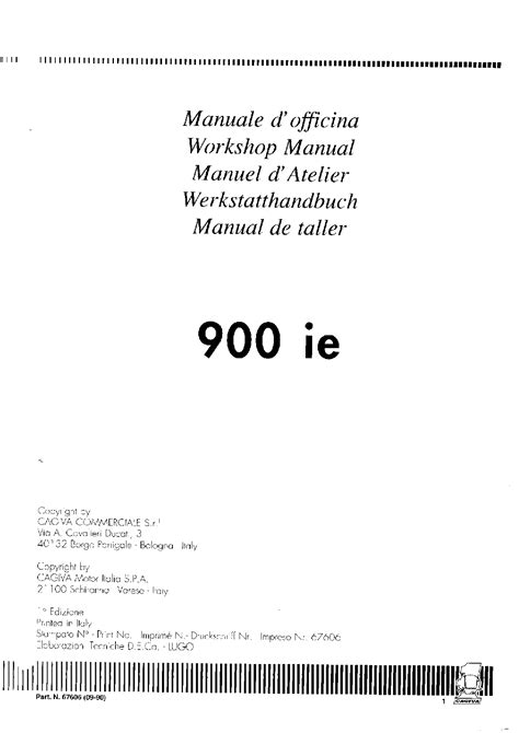 Cagiva 900 Ie Service Repair Workshop Manual 1990 Onwards