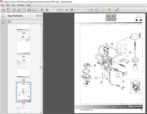 Cagiva Canyon 600 1996 Service Repair Manual