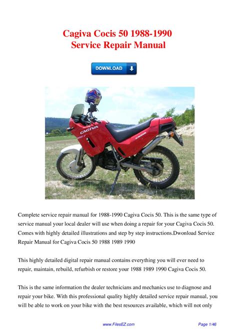 Cagiva Cocis 50 1990 Service Manual