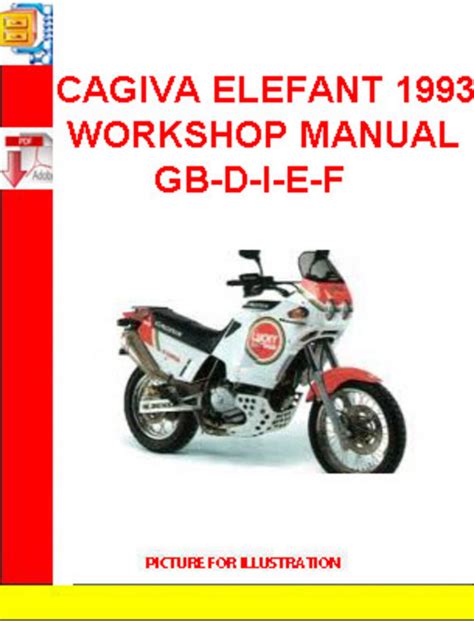 Cagiva Elefant 1993 Workshop Manual Gb D I E F