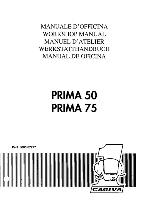 Cagiva Prima 50 75 Workshop Service Repair Manual