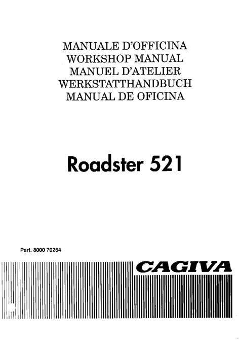Cagiva Roadster 521 Service Repair Workshop Manual 1994 Onwards