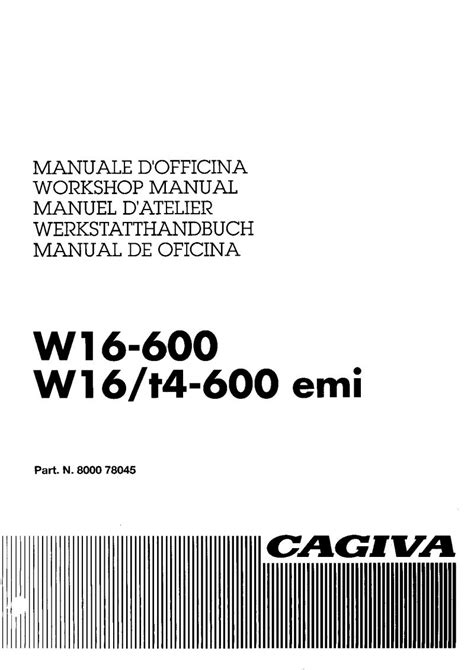 Cagiva W16 600 W16 T4 600 Workshop Manual 1995 1996