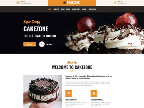 Cake Template Website