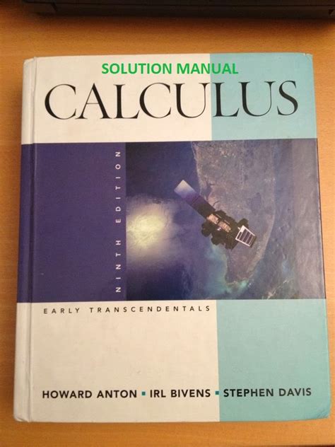 Calculus Howard Anton 9th Edition Solution Manual