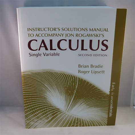 Calculus Jon Rogawski Instructor Manual