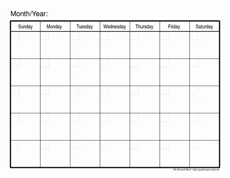 Calendar Template To Print