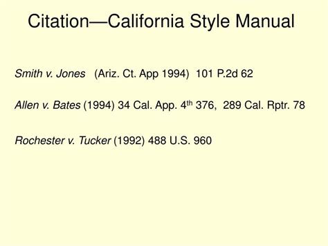 California Style Manual Citation Guide