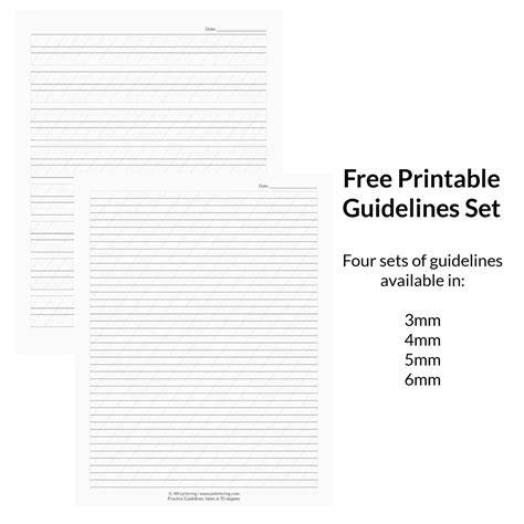 Calligraphy Guidelines Printable