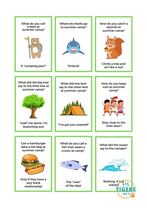 Camp Jokes For Kids Printable