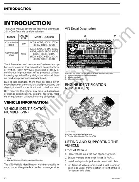 Can Am Commander 800r 1000 2013 Utv Factory Shop Service Manual Can Am