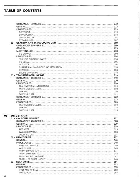 Can Am Outlander Max Xt 800 2006 Factory Service Repair Manual