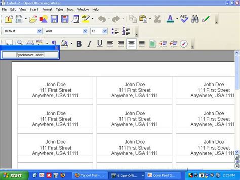 Can I Create My Own Label Template For Openoffice