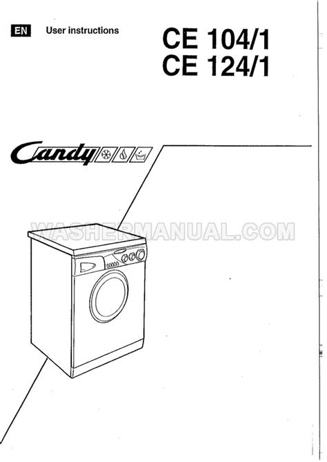 Candy Ce 104 1 Washing Machine Repair Manual