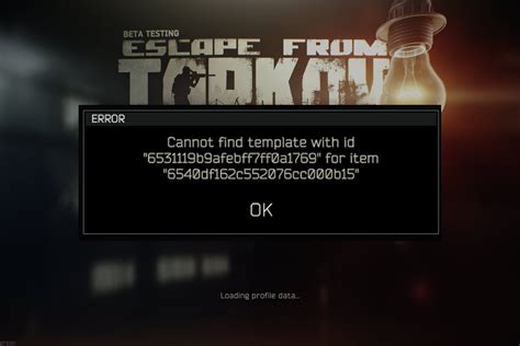 Cannot Find Template With Id Tarkov Error