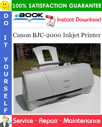 Canon Bjc 2000 Inkjet Printer Service Manual Parts Catalog