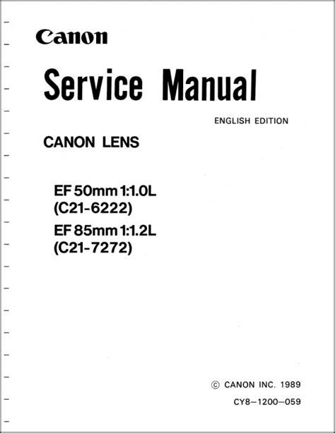 Canon Buffer Pass Unit F1 Service Manual