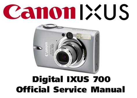 Canon Digital Ixus 700 Service Repair Manual